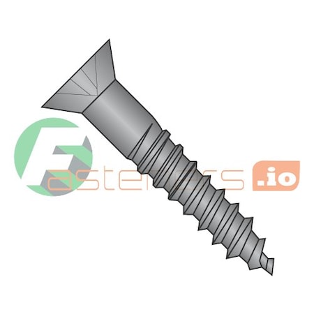Newport Fasteners Wood Screw, #8, 1-1/4 in, Black Oxide Steel Flat Head Phillips Drive, 3000 PK 209158